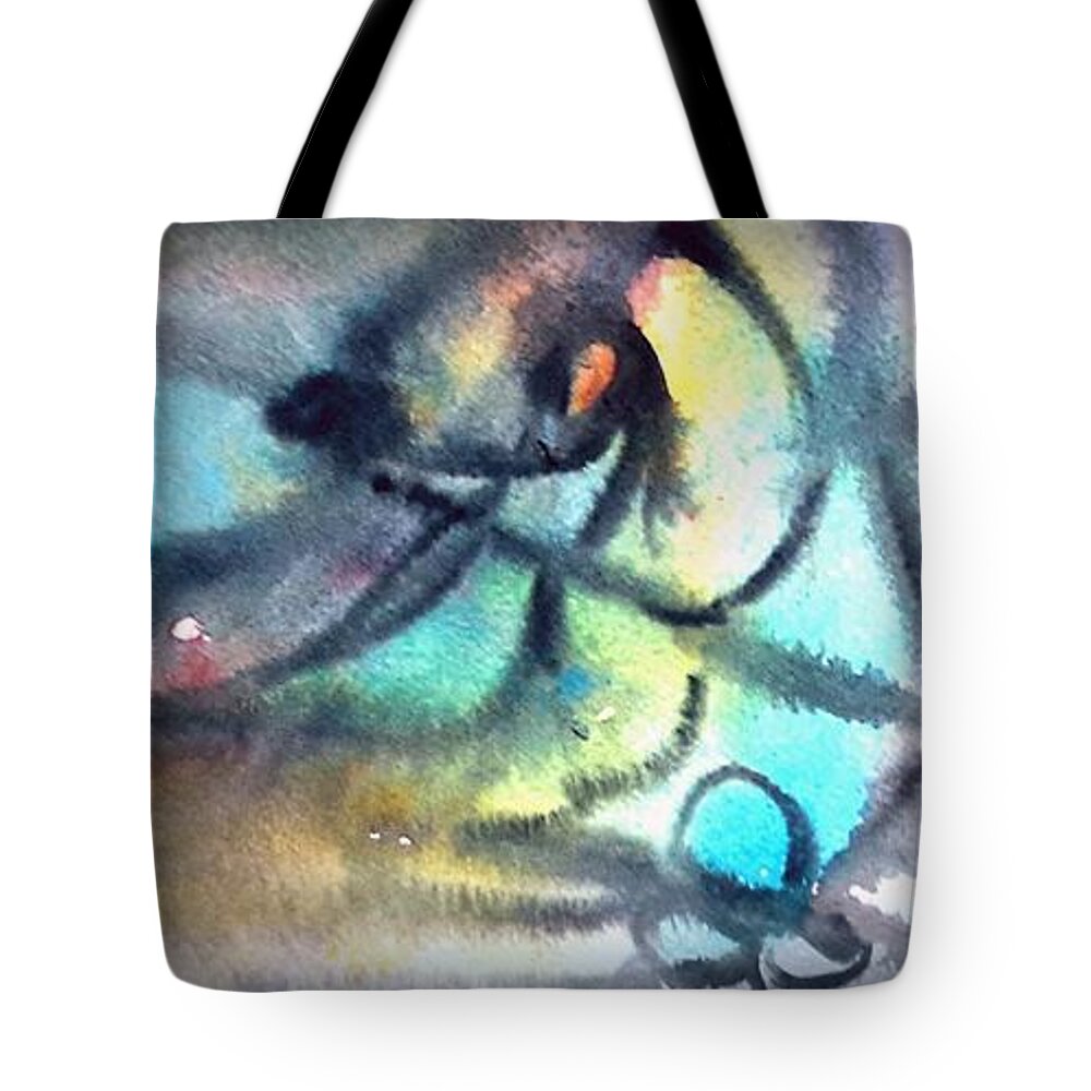  Tote Bag featuring the painting Go in front by Wanvisa Klawklean