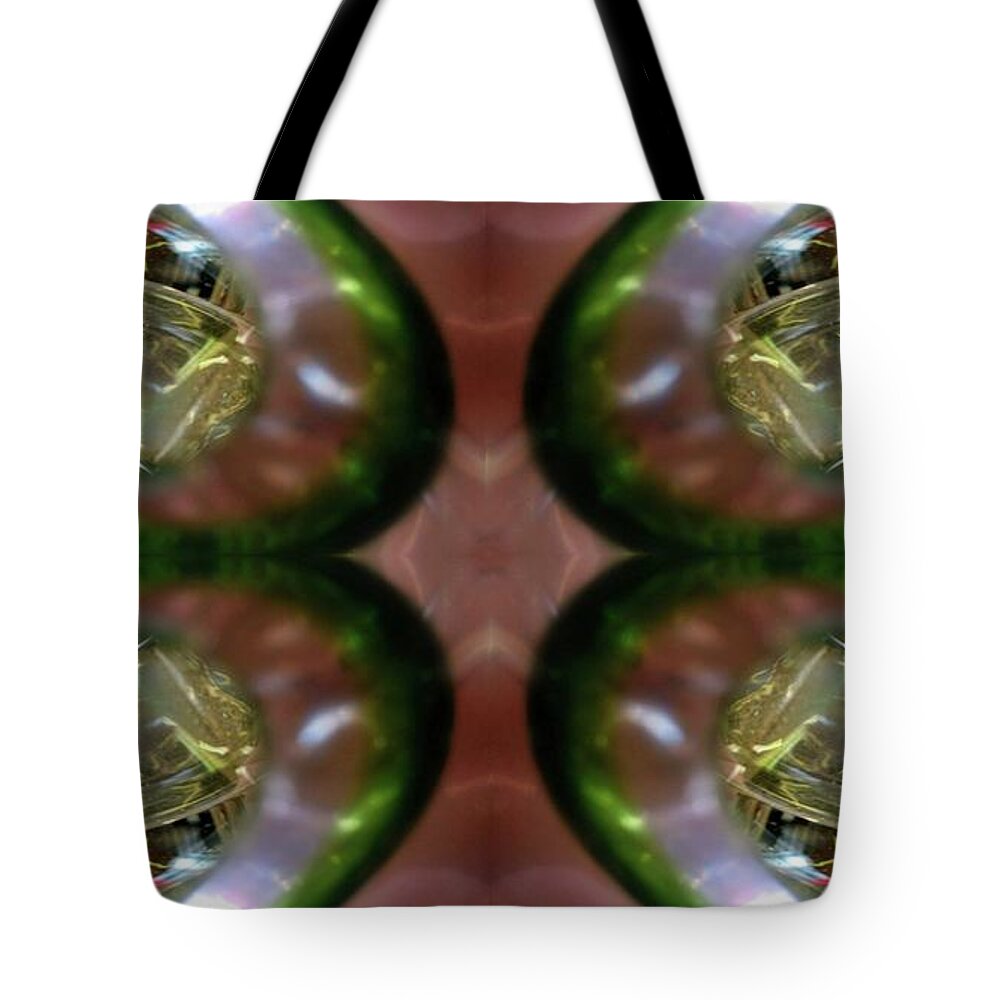 Art Glass Tote Bag featuring the digital art Go with the Flow #59 4x by Scott S Baker