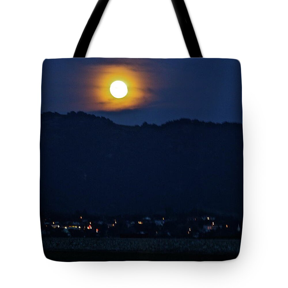 Moon Tote Bag featuring the photograph God's Nightlight by Diana Hatcher