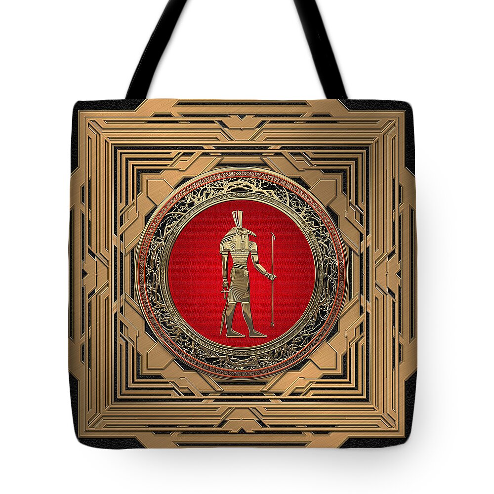 ‘treasures Of Egypt’ Collection By Serge Averbukh Tote Bag featuring the digital art Gods of Egypt - Thoth by Serge Averbukh