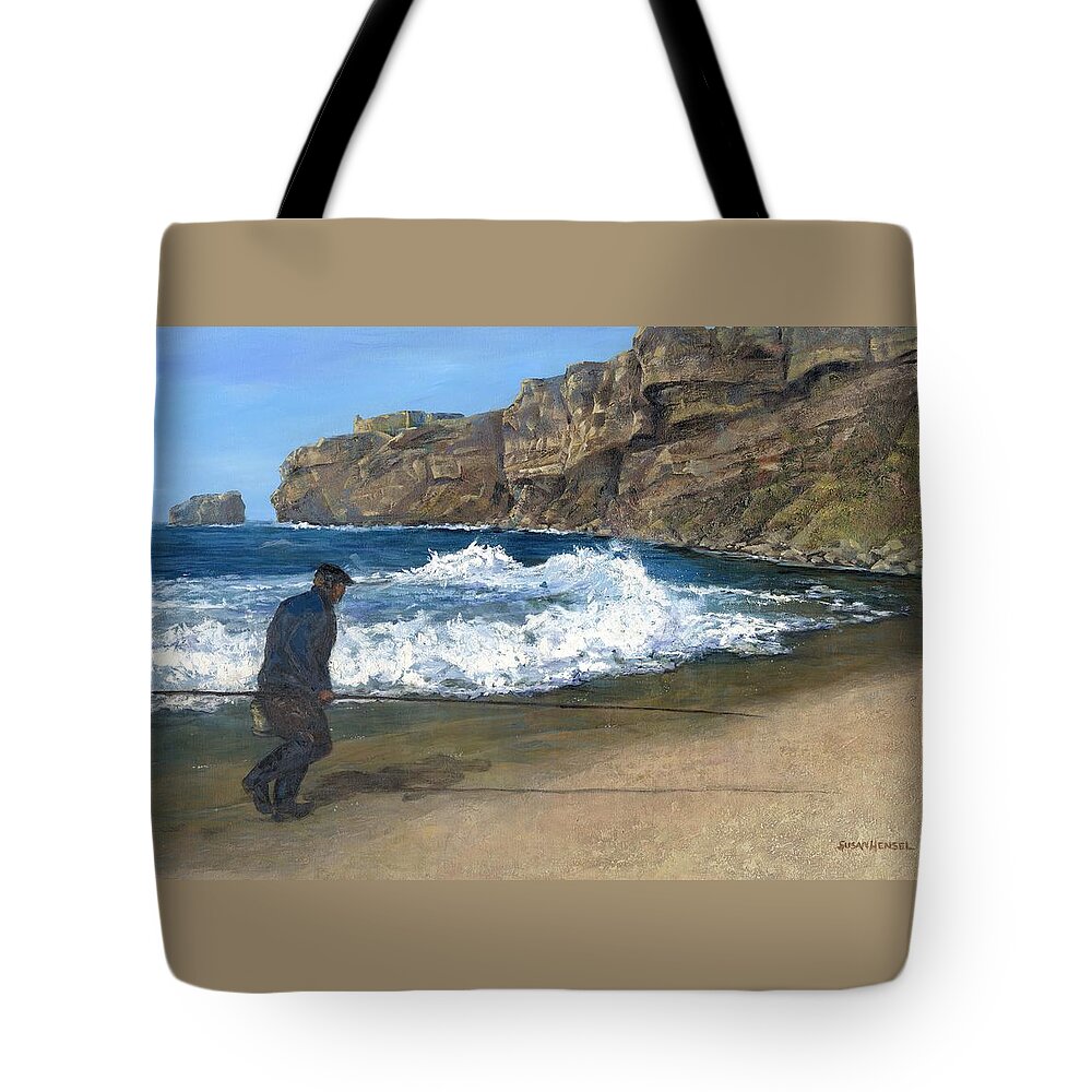 Seascape Tote Bag featuring the painting Going Home by Susan Hensel