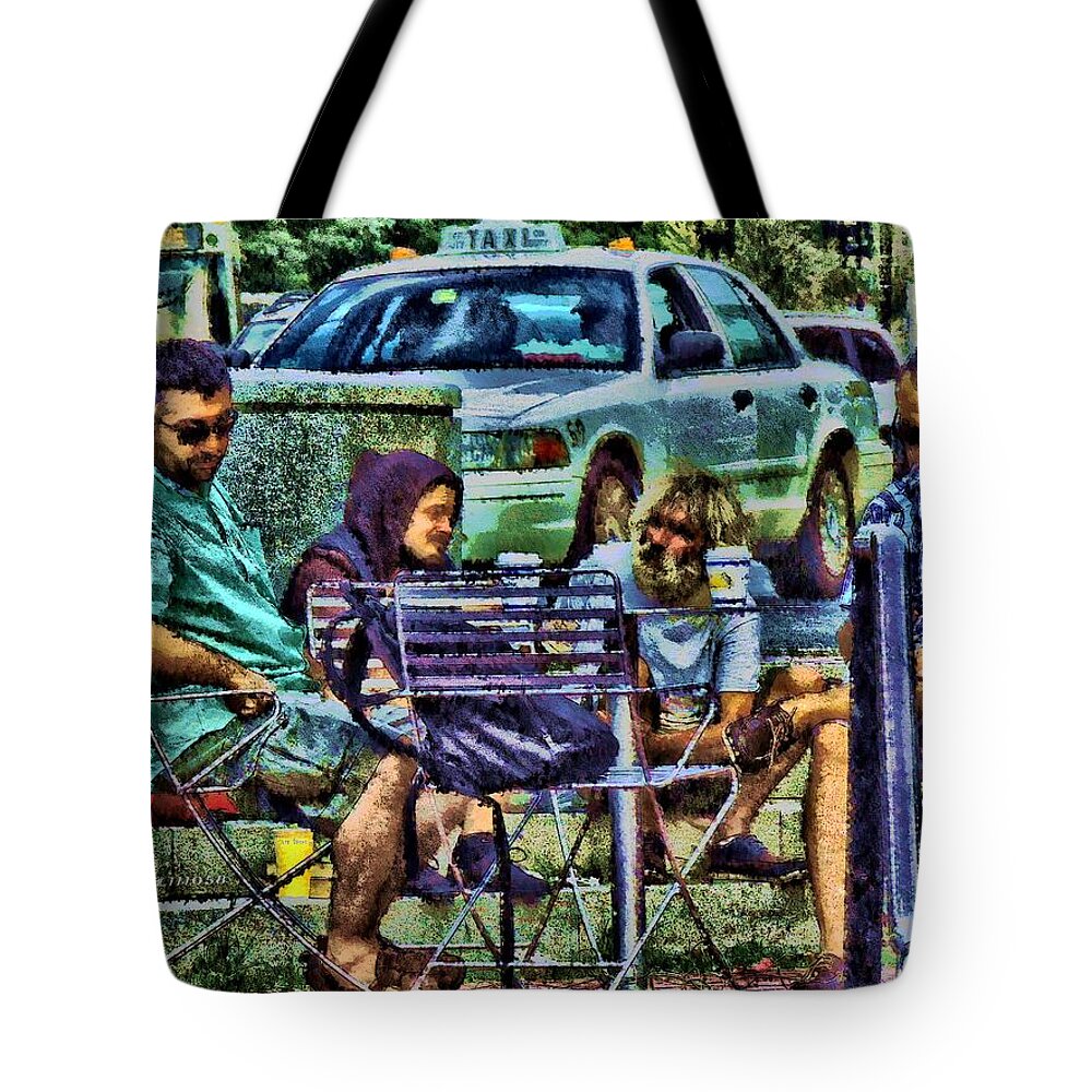 People Tote Bag featuring the digital art Going Places From Harvard Square by Vincent Green