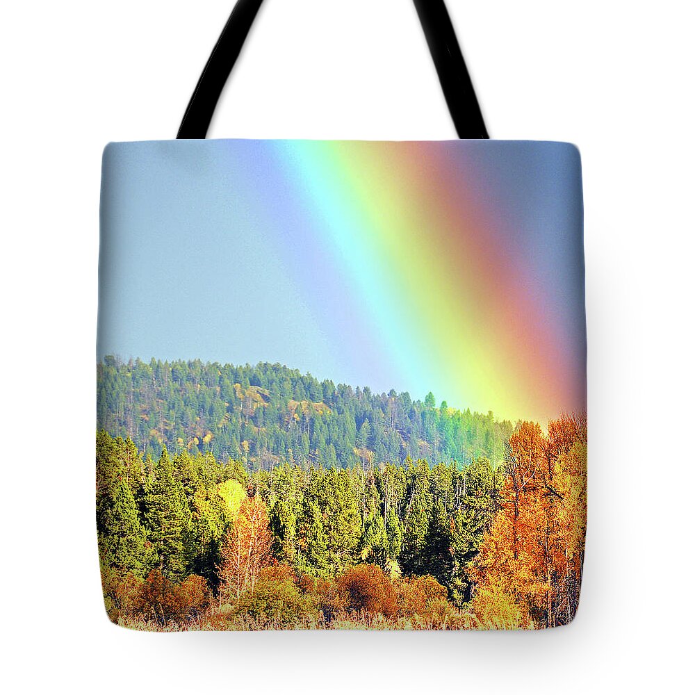 Gold Tote Bag featuring the photograph Gold At the End of the Rainbow by Ted Keller