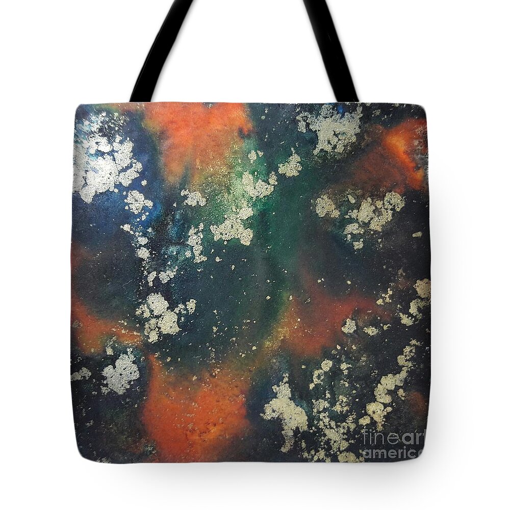 Alcohol Tote Bag featuring the painting Gold Flecked by Terri Mills