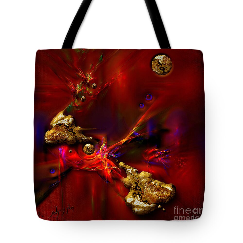 Gold Tote Bag featuring the painting Gold foundry by Alexa Szlavics