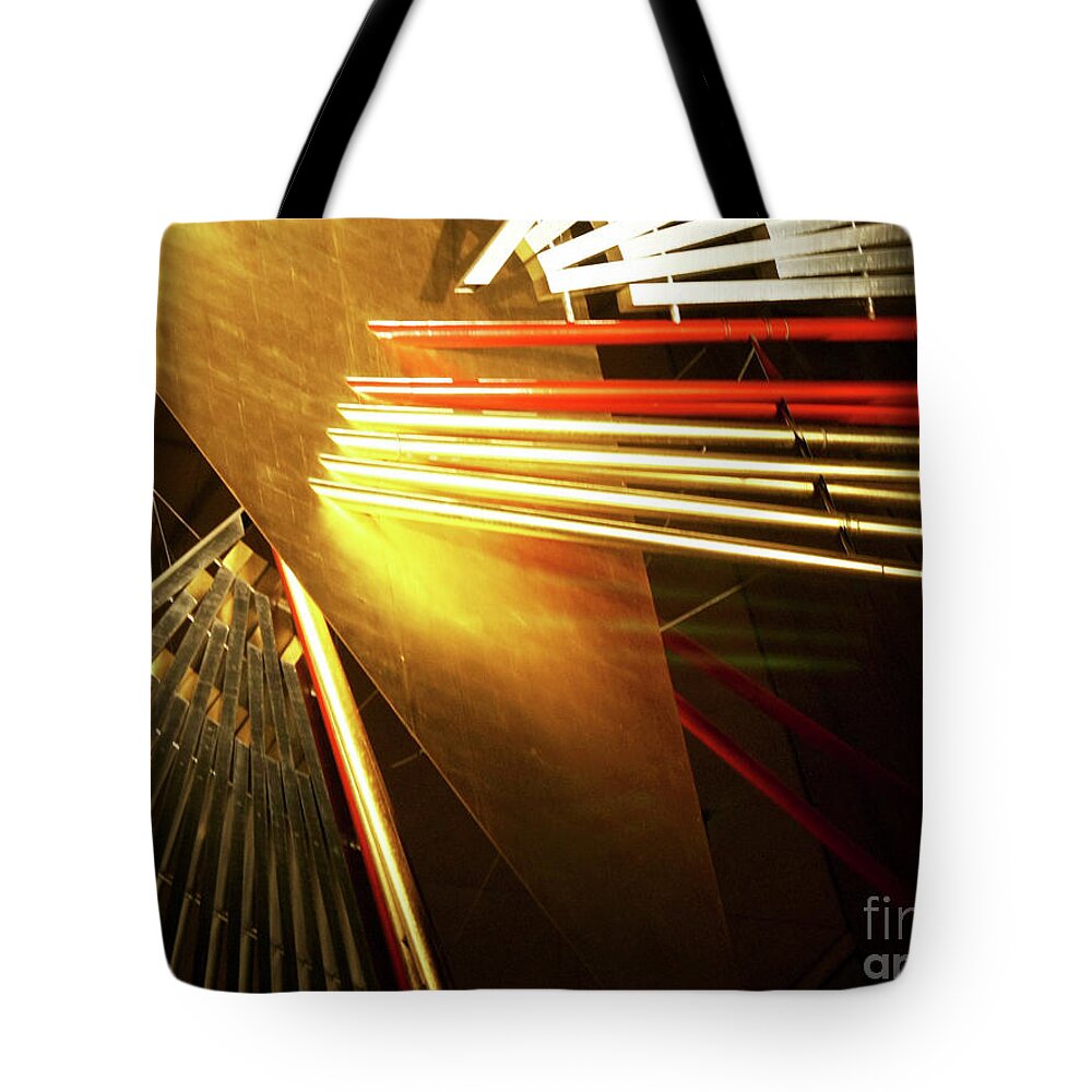 Abstract Tote Bag featuring the photograph Golden Abstract by Kelly Holm