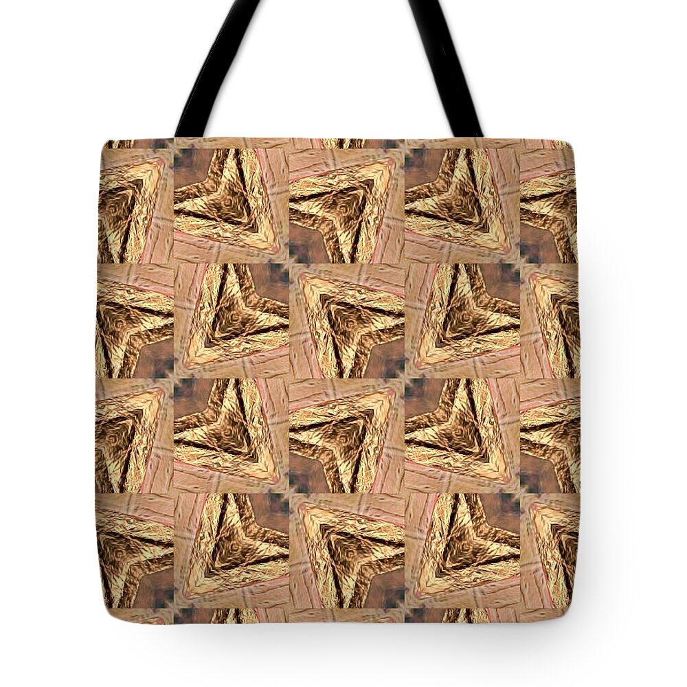 Acrylic Tote Bag featuring the digital art Golden Arrowheads by Maria Watt