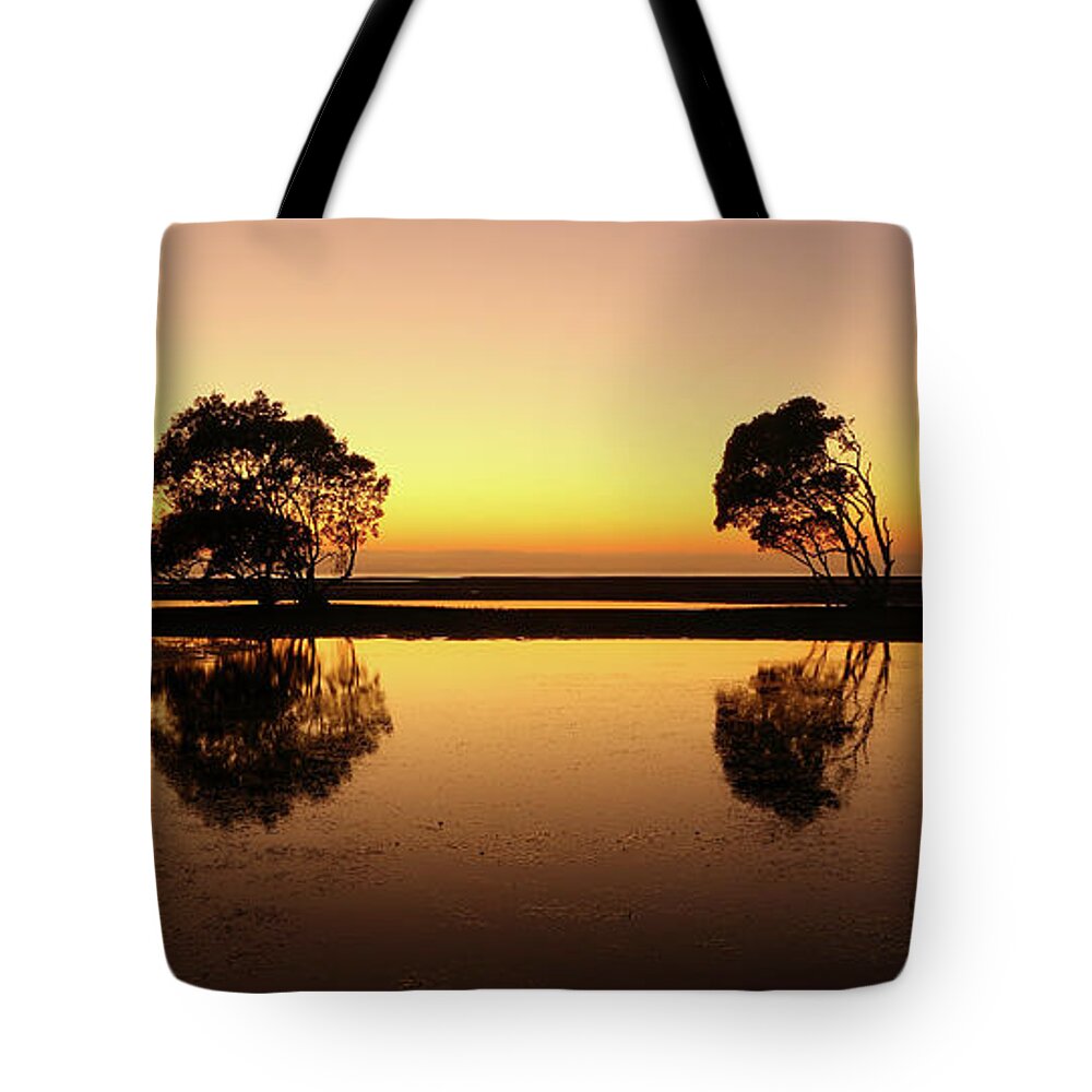 Australia Tote Bag featuring the photograph Golden dawn by Howard Ferrier