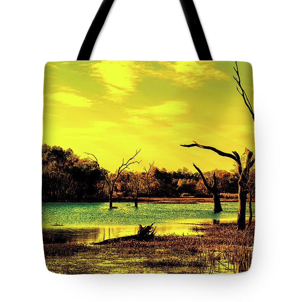 Trees Tote Bag featuring the photograph Golden Fingers by JB Thomas