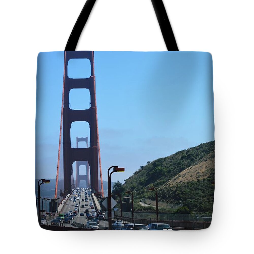 Landscape Tote Bag featuring the photograph Golden Gate Bridge by Marian Jenkins