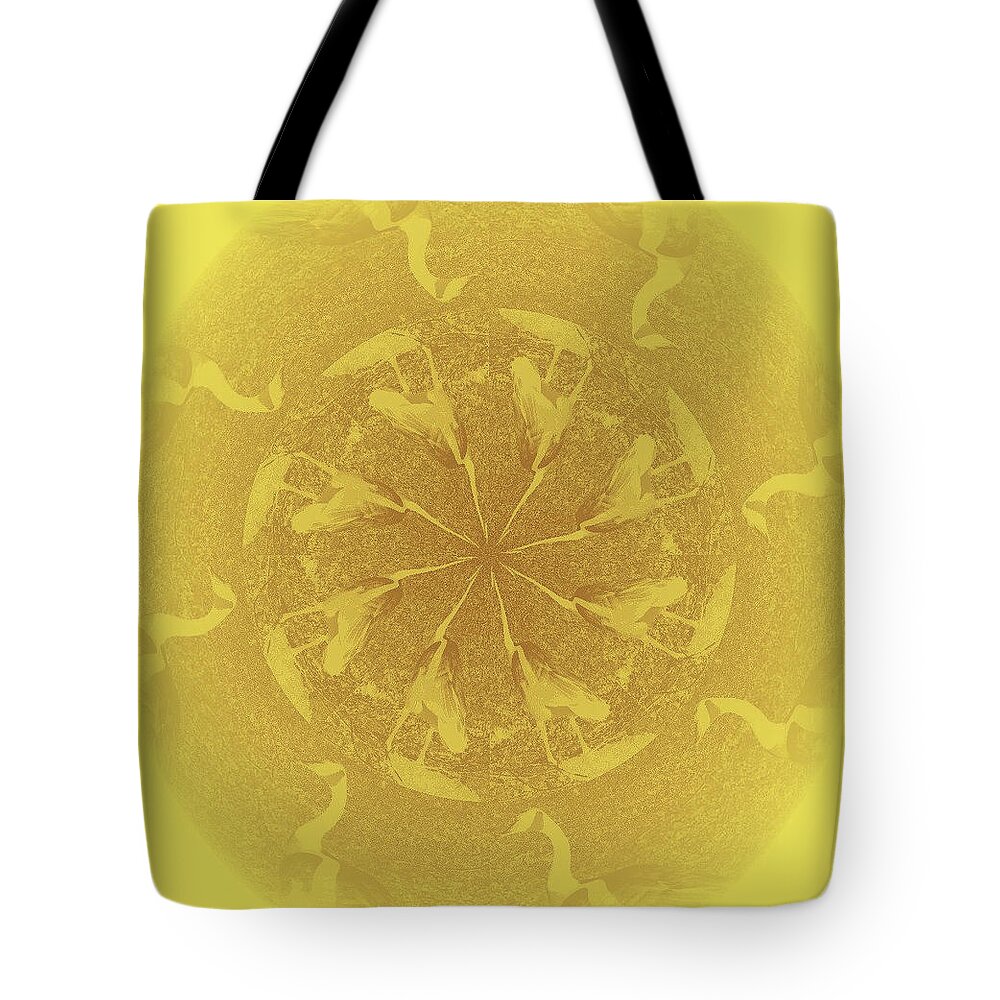Creative Media Tote Bag featuring the digital art Golden Impression by Ee Photography