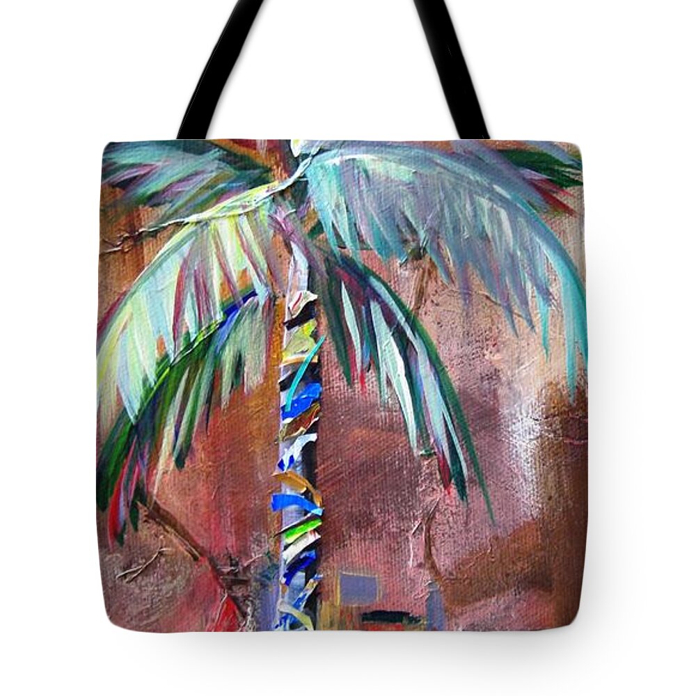 Palm Tote Bag featuring the painting Golden Jasper Palm by Kristen Abrahamson