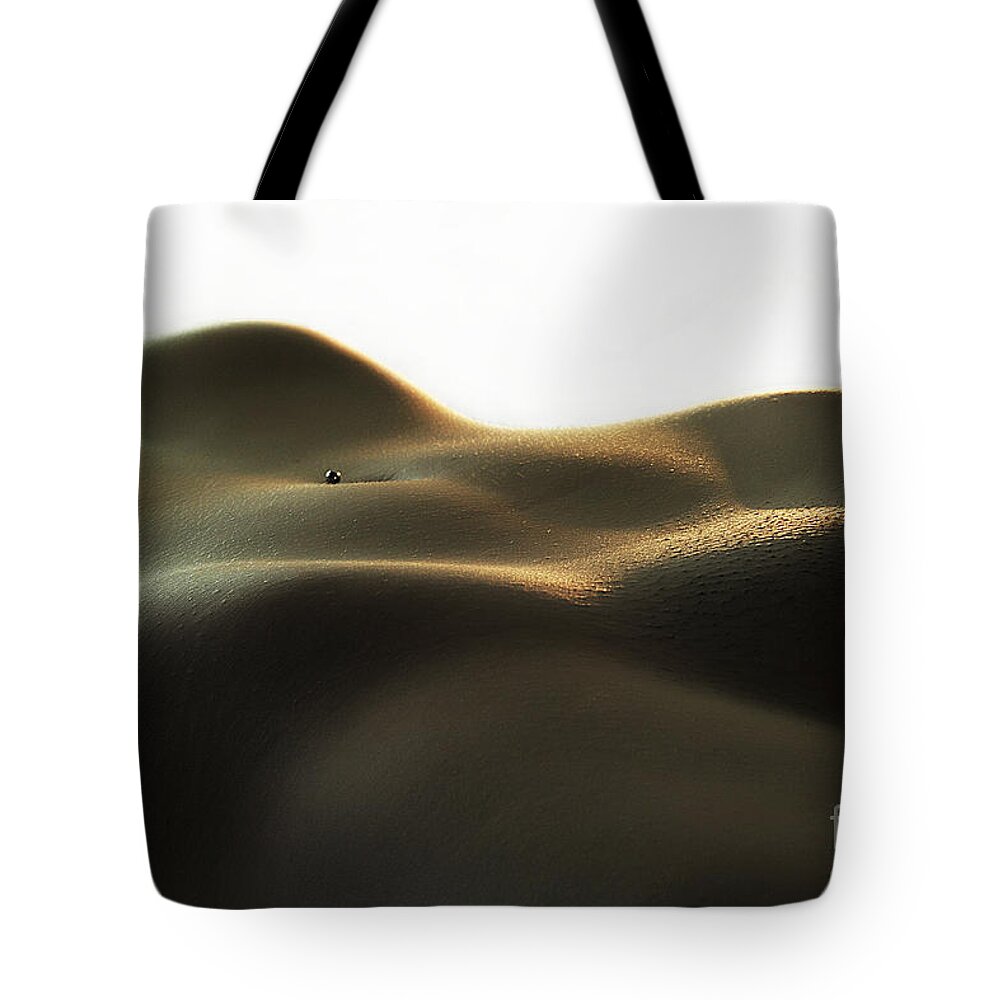 Artistic Tote Bag featuring the photograph Golden sand dunes by Robert WK Clark