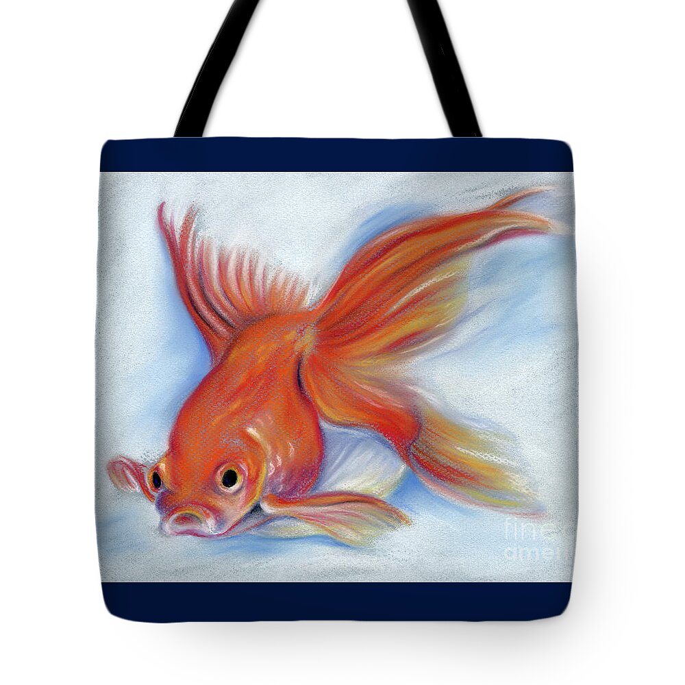 Animal Tote Bag featuring the pastel Goldfish by MM Anderson
