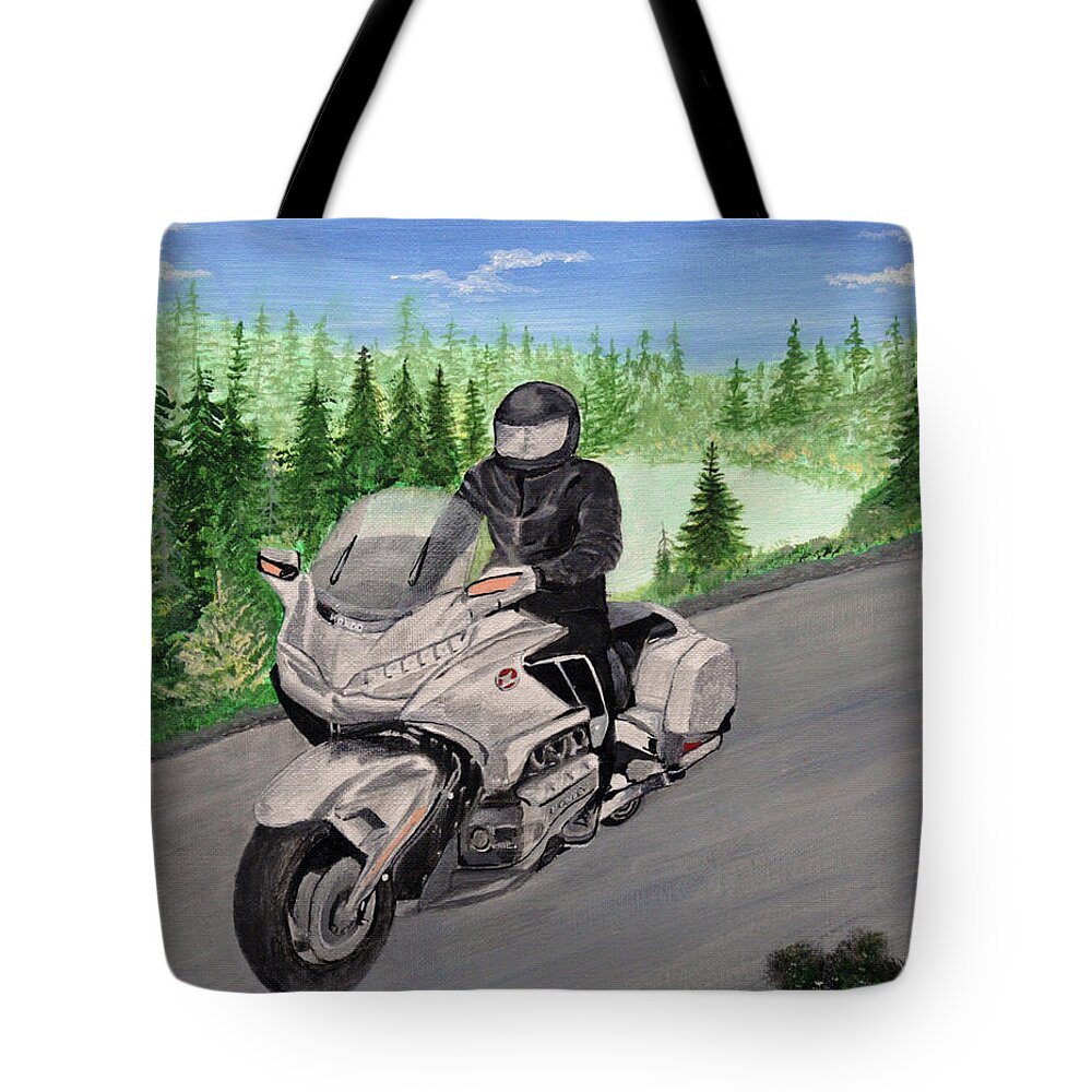 2018 Goldwing Tote Bag featuring the painting Goldwing by Terry Frederick