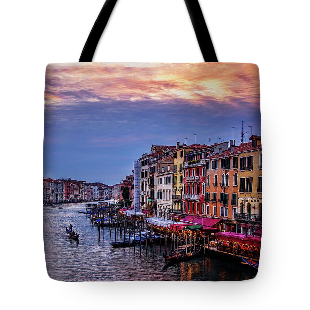 Venice Tote Bag featuring the photograph Gondola on the Grand Canal by Andrew Soundarajan