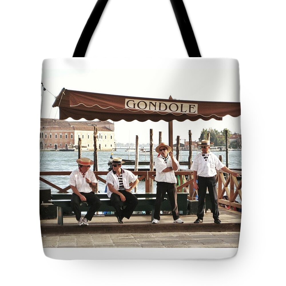 Monochromatic Tote Bag featuring the photograph Gondole? by Marcelo Valente