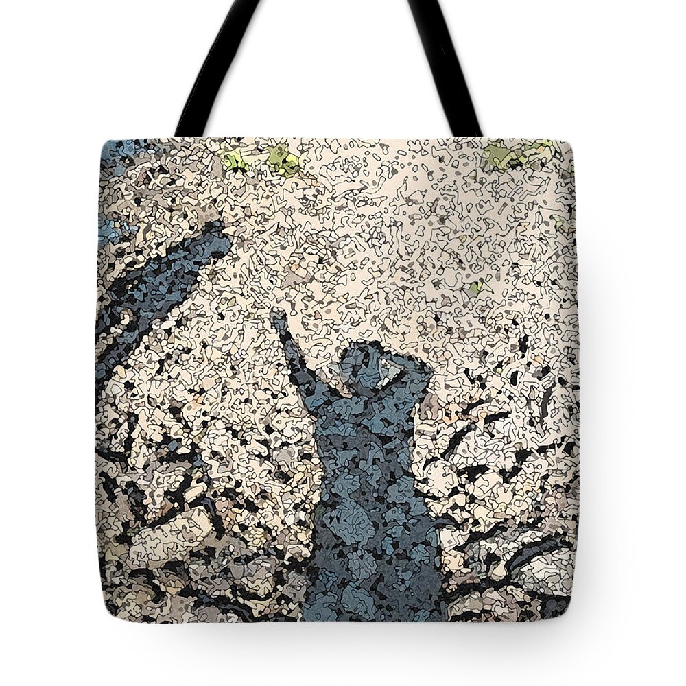 Shadows Tote Bag featuring the painting Gone Away by Susan Esbensen
