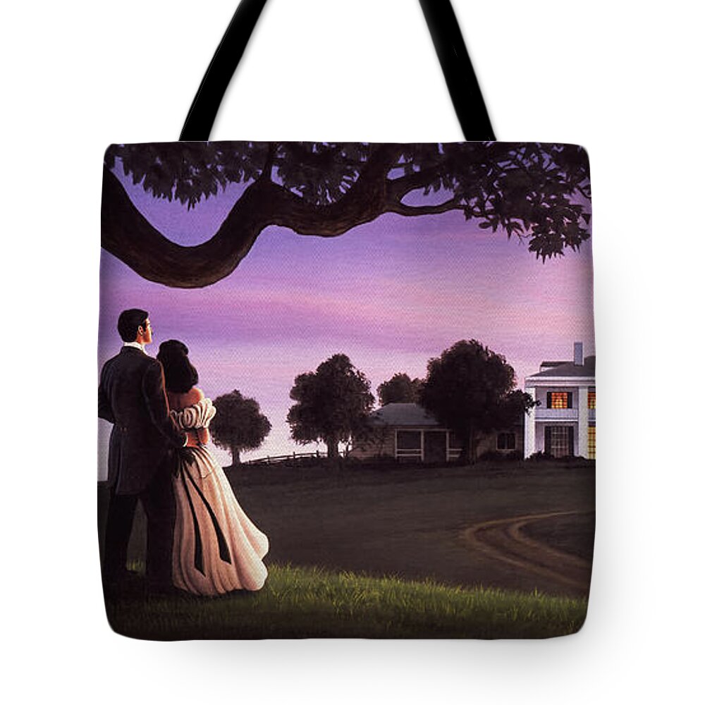 Gone With The Wind Tote Bag featuring the painting Gone With The Wind by Jerry LoFaro