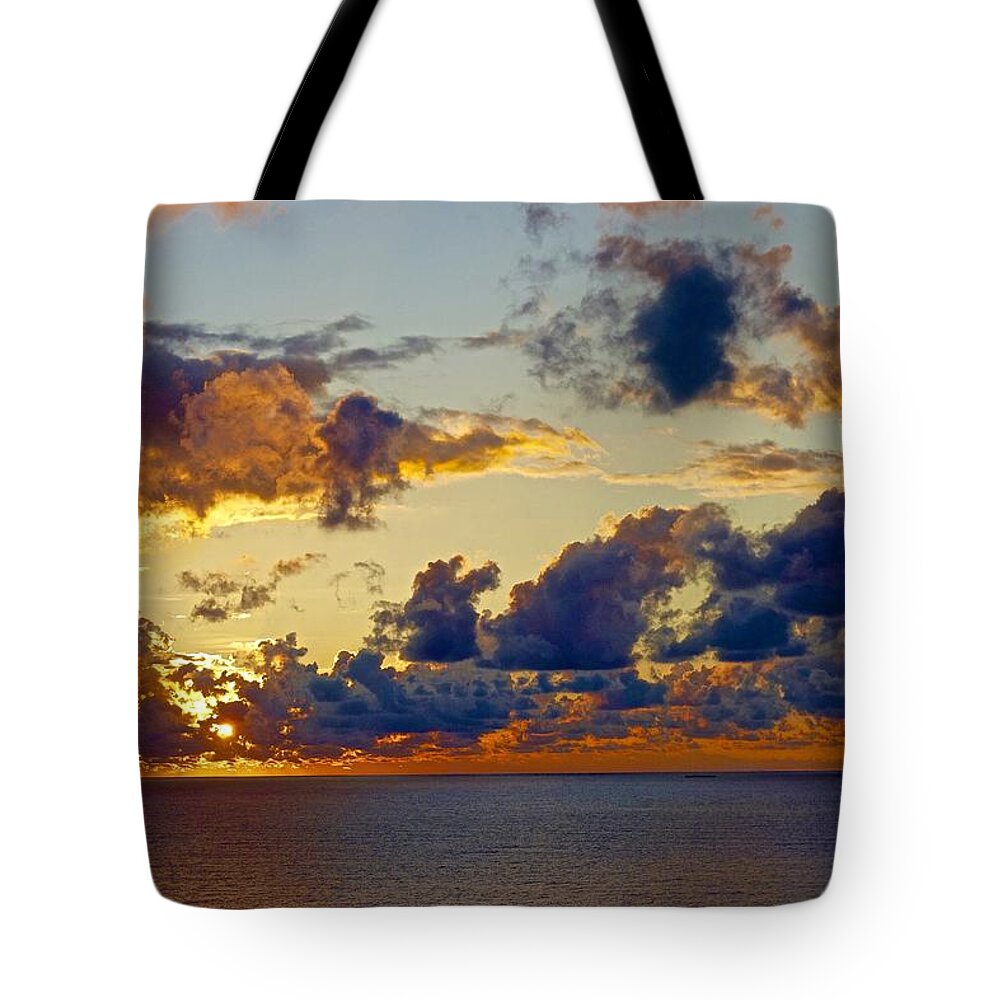 Sunrise Tote Bag featuring the photograph Good Morning AC by Joan Reese