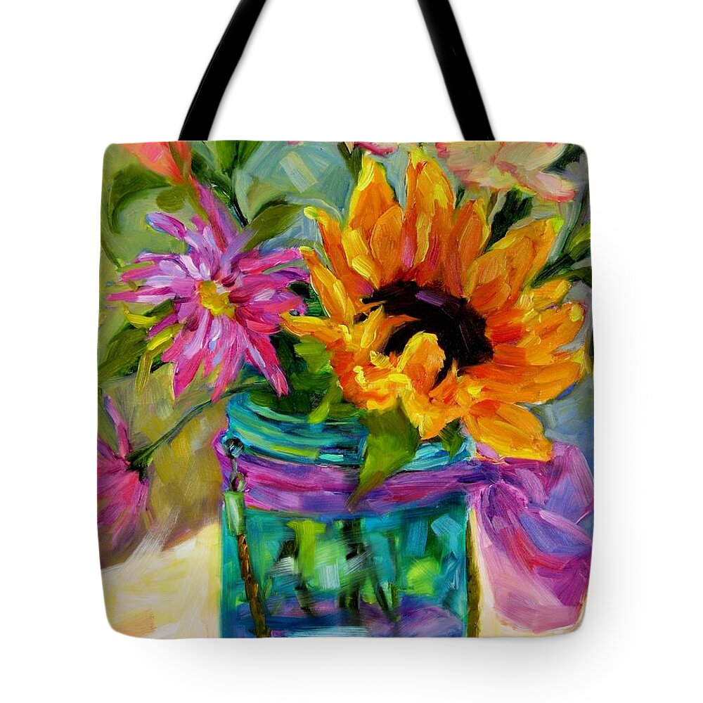 Sunflower Tote Bag featuring the painting Good Morning Sunshine by Chris Brandley