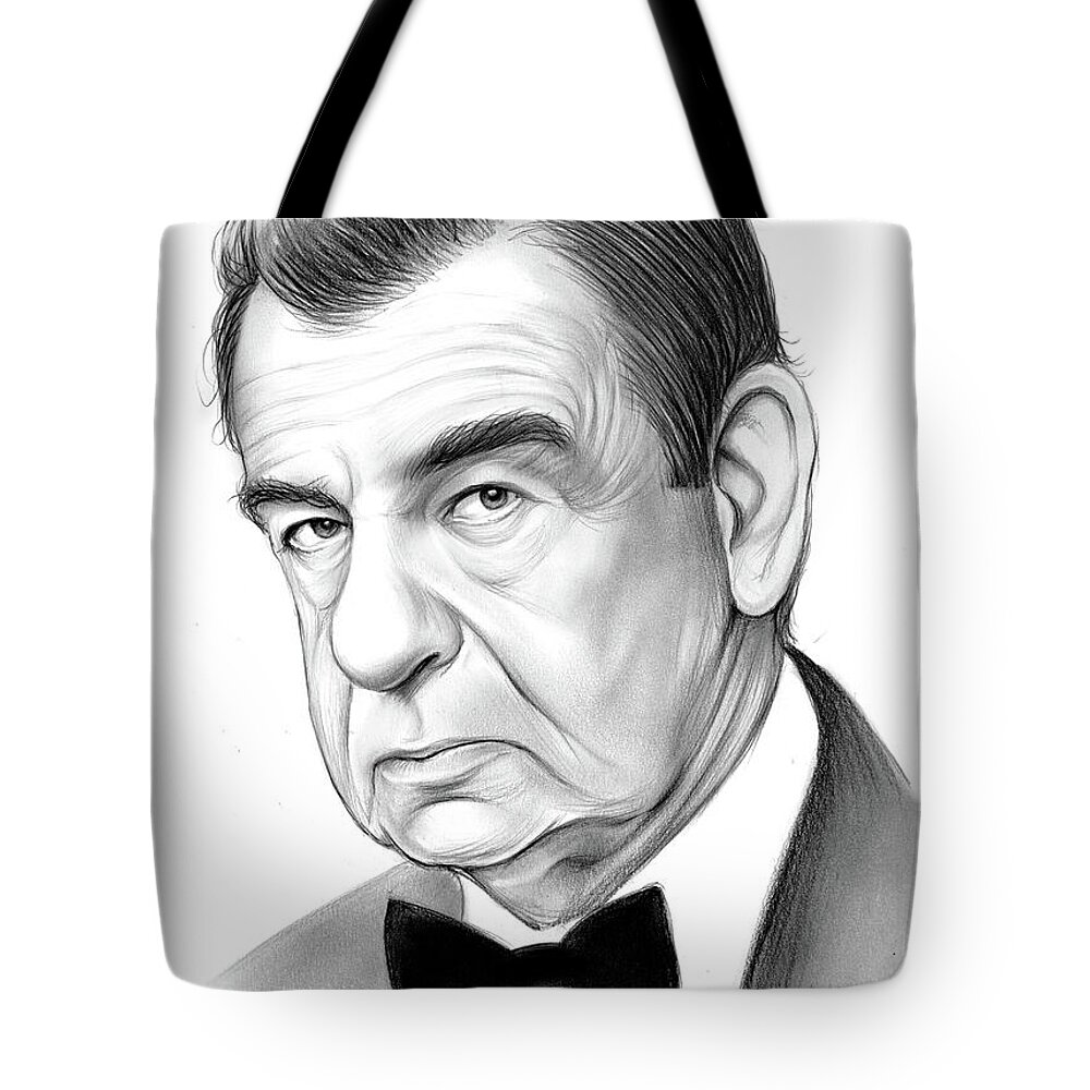 Walter Matthau Tote Bag featuring the drawing Good Old Walter by Greg Joens
