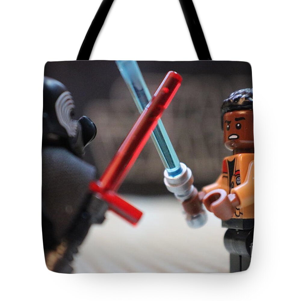 Lego Tote Bag featuring the photograph Good Vs. Bad by Erick Schmidt