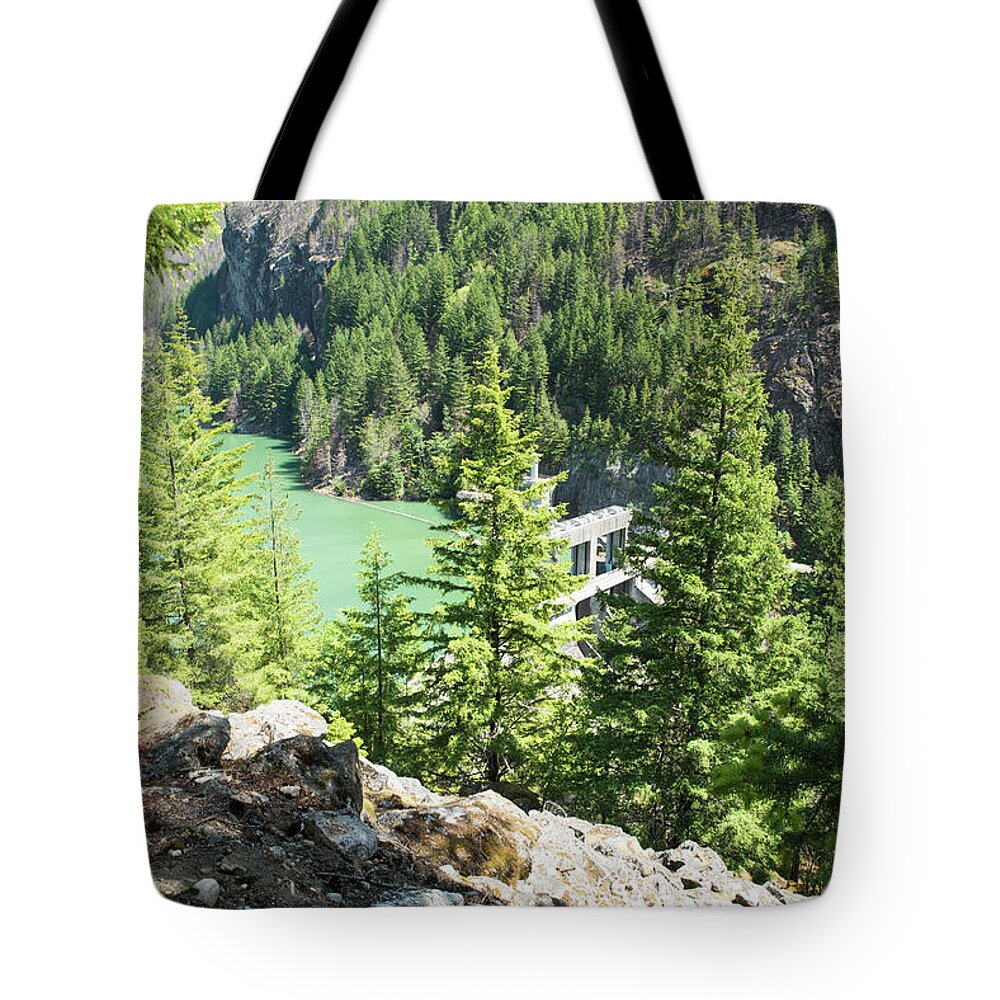 North Cascades Tote Bag featuring the photograph Gorge Dam by Tom Cochran
