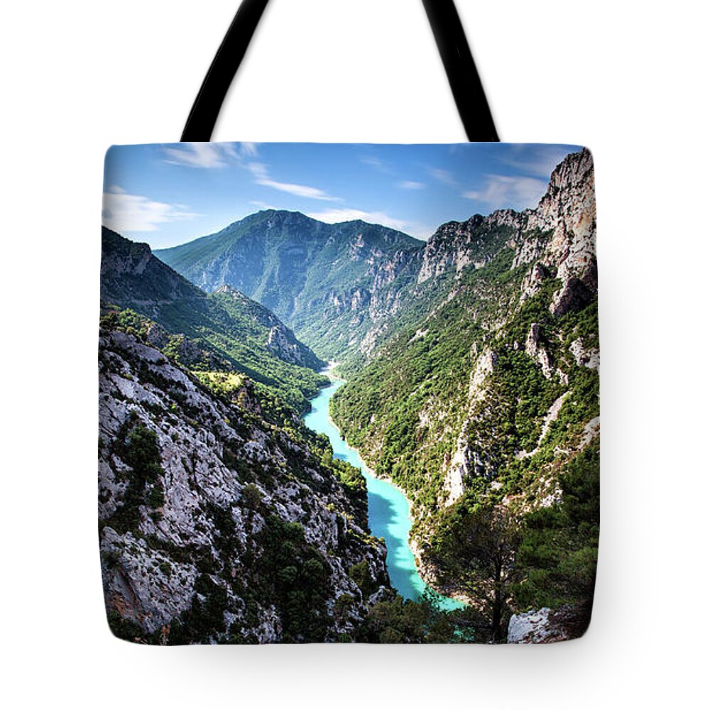 Mountains Tote Bag featuring the photograph Gorge du Verdon by Jorge Maia