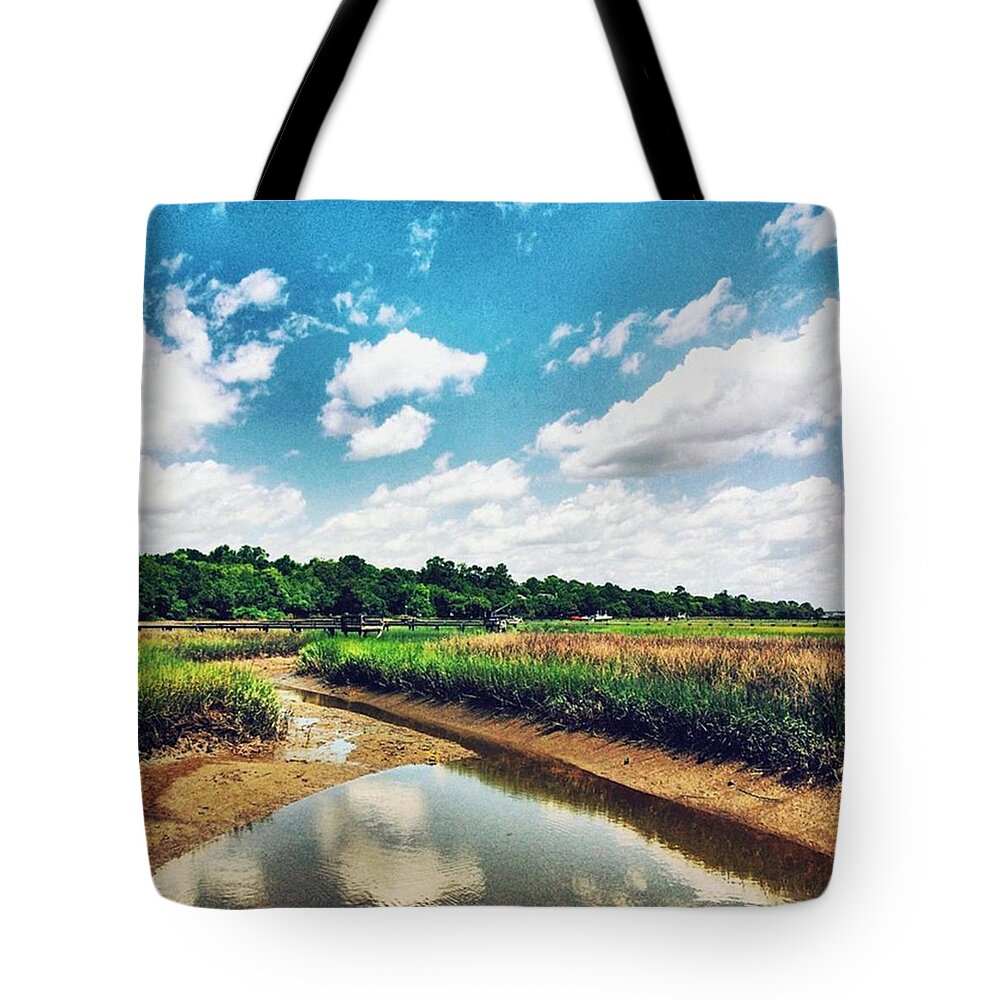 Lowcountry Tote Bag featuring the photograph Gorgeous #lowcountry Day! 🌾⛅️ by Cassandra M Photographer