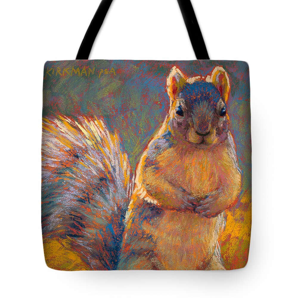 Rita Kirkman Tote Bag featuring the pastel Got Nuts? by Rita Kirkman