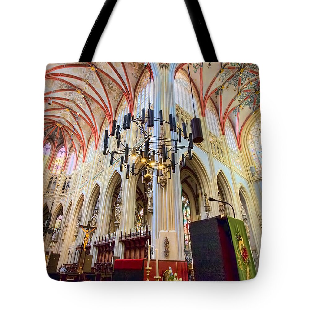 T. John's Cathedral Tote Bag featuring the photograph Gothic Church by Nadia Sanowar