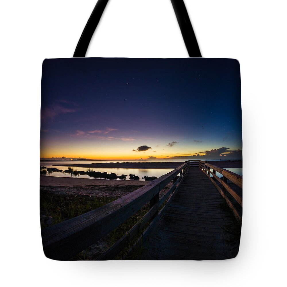Coast Tote Bag featuring the photograph Goulds Inlet Twilight by Chris Bordeleau