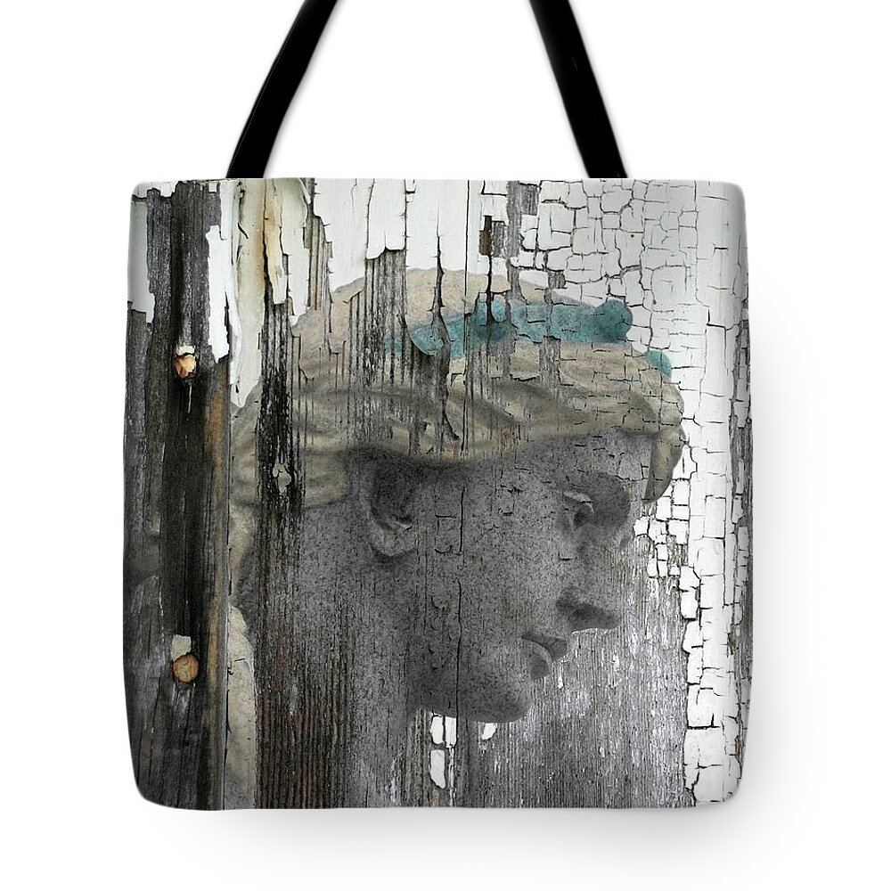 Stone Art Collage Tote Bag featuring the mixed media Grace by Gothicrow Images