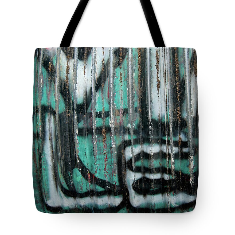 Graffiti Tote Bag featuring the photograph Graffiti Abstract 2 by Jani Freimann