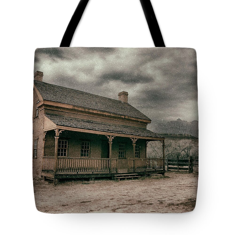 Crystal Yingling Tote Bag featuring the photograph Grafton Cabin by Ghostwinds Photography