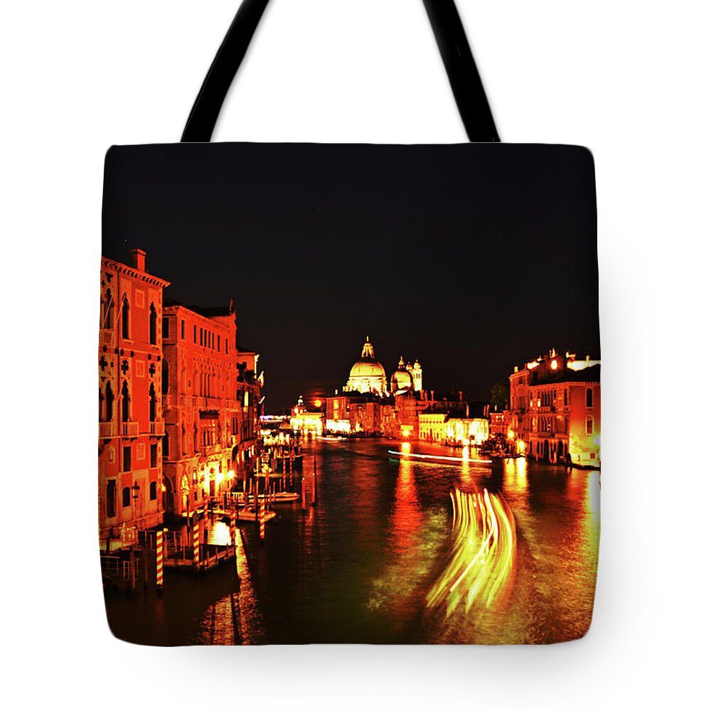 Grand Tote Bag featuring the photograph Grand Canal In Venice by Tinto Designs