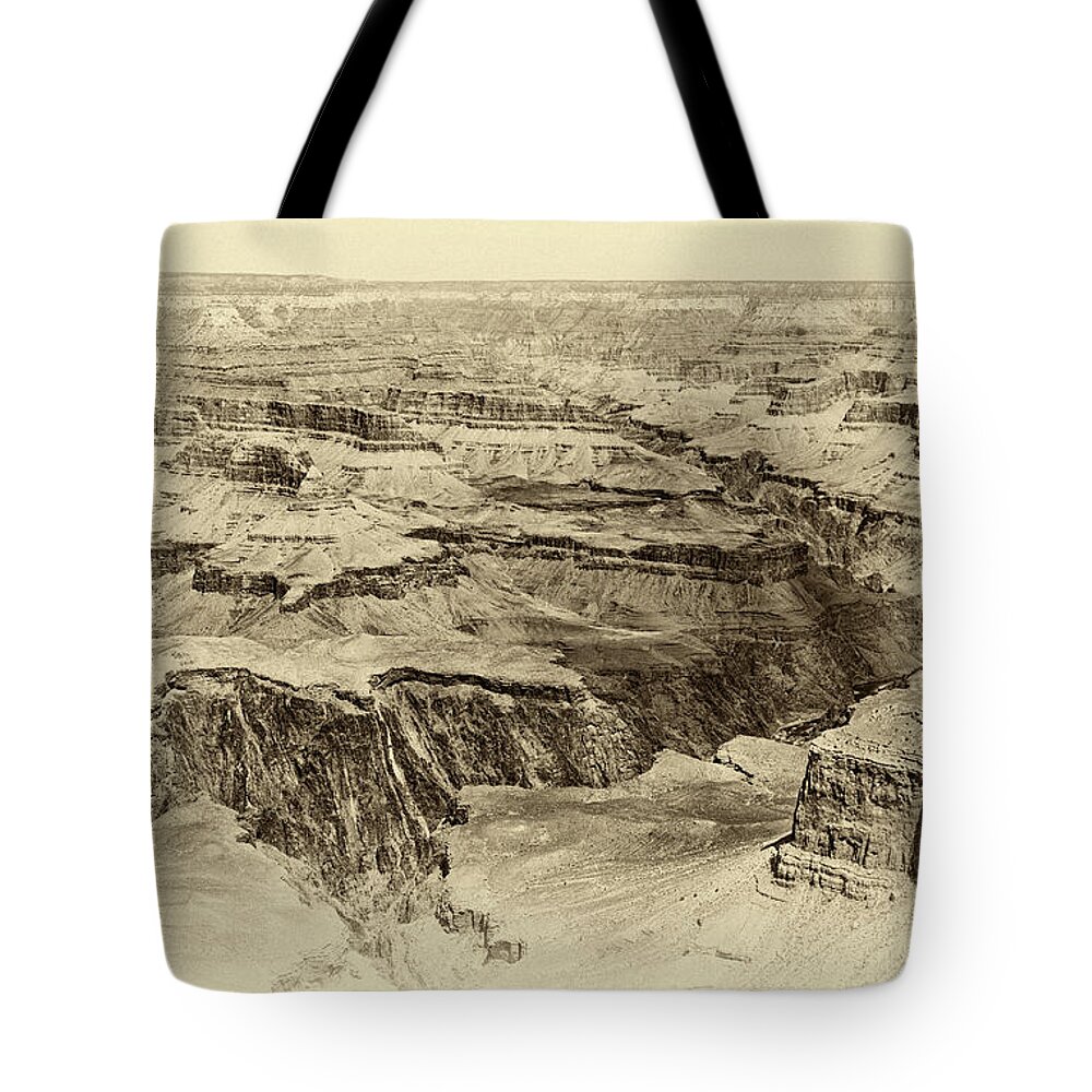 Grand Canyon Tote Bag featuring the photograph Grand Canyon Aged Look by Chuck Kuhn