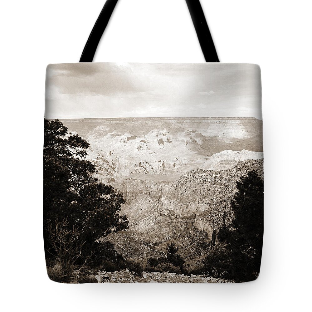 Grand Canyon Tote Bag featuring the photograph Grand Canyon Arizona Fine Art Photograph In Sepia 3529.01 by M K Miller