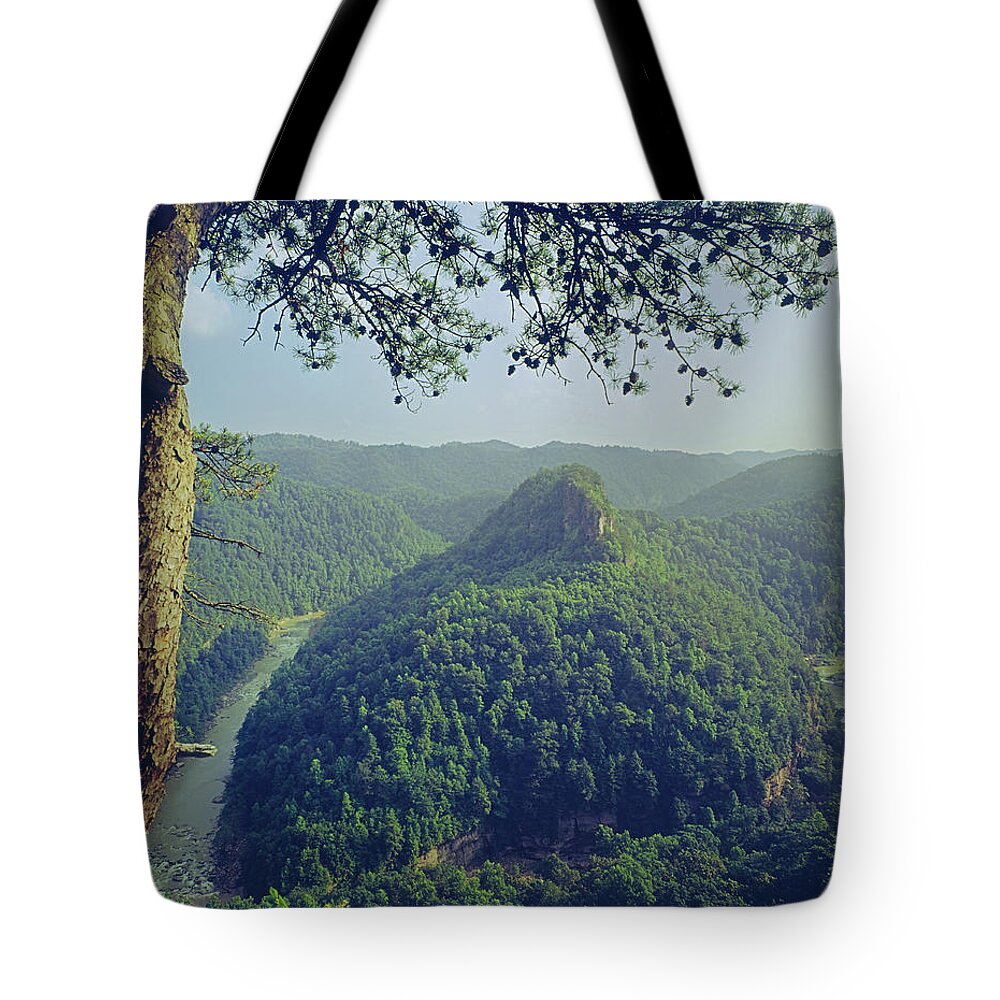 The Towers Tote Bag featuring the photograph 143001-Grand Canyon of the South by Ed Cooper Photography