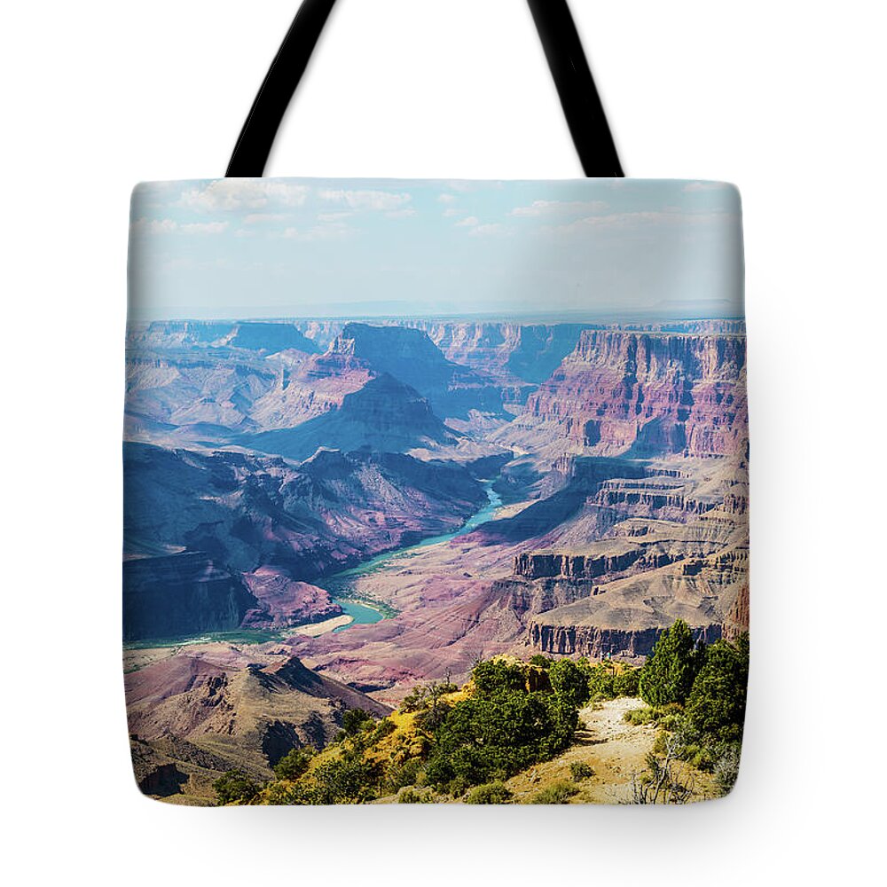 Landscape Tote Bag featuring the photograph Grand canyon - West Village by Hisao Mogi