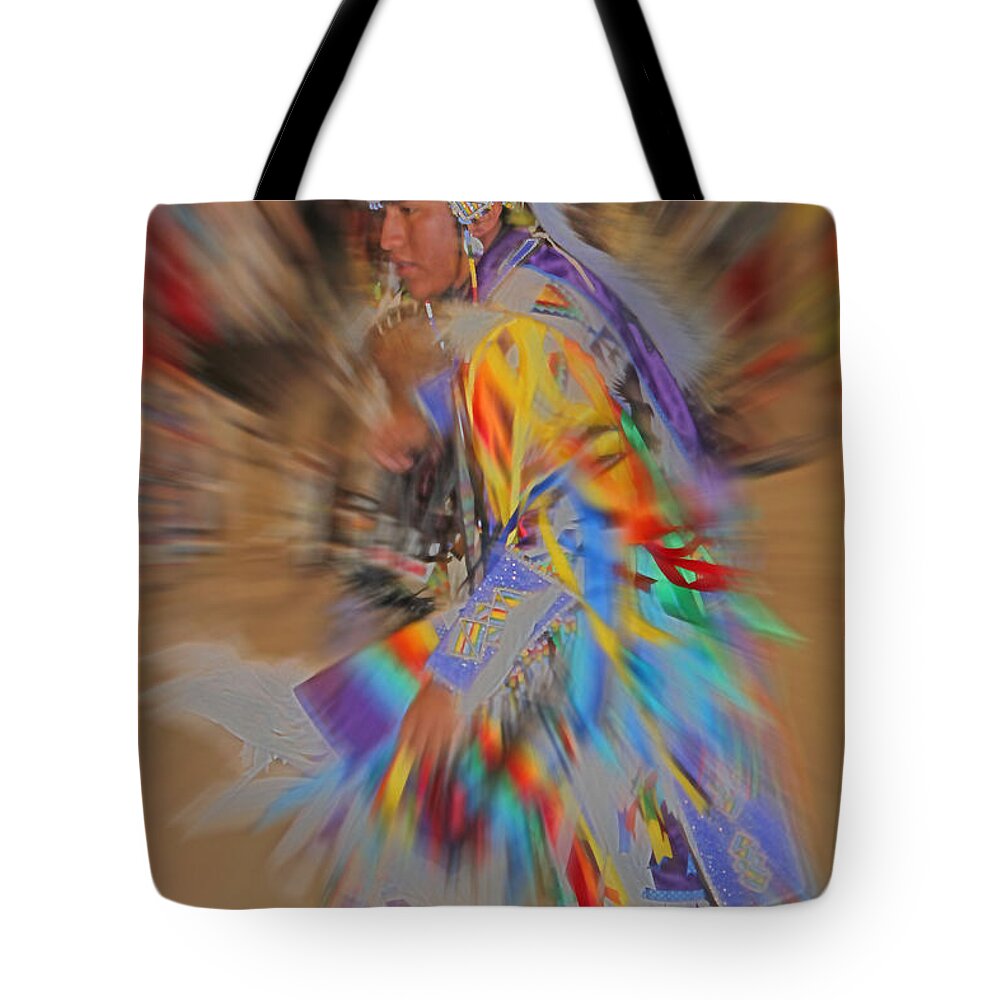 Native Americans Tote Bag featuring the photograph Grand Entry Moves by Audrey Robillard