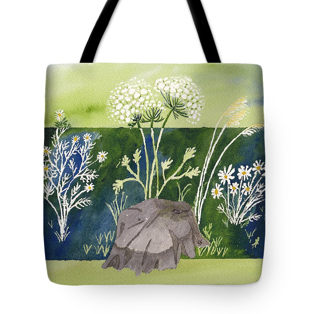 Wildflowers Tote Bag featuring the painting Grand Ladies of the Field by Conni Schaftenaar