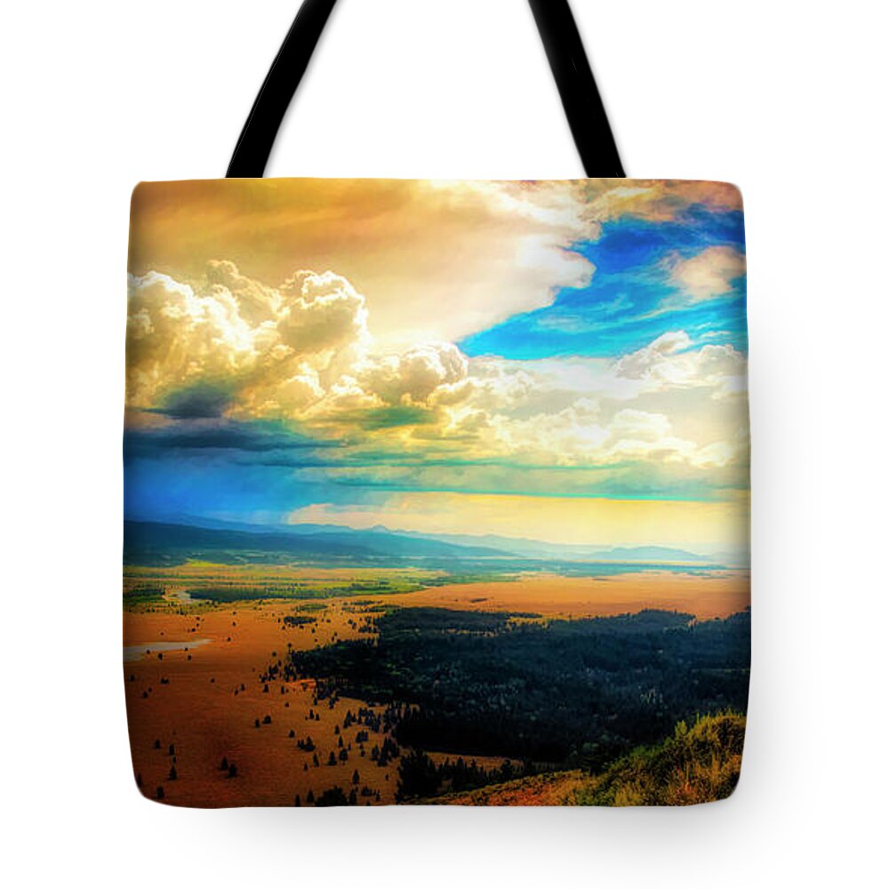 Fine Art Photography Tote Bag featuring the photograph Grand Tetons - Lookout Point by Chuck Caramella