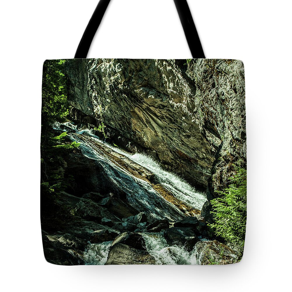 Granite Falls Tote Bag featuring the photograph Granite Falls Of Ancient Cedars by Troy Stapek