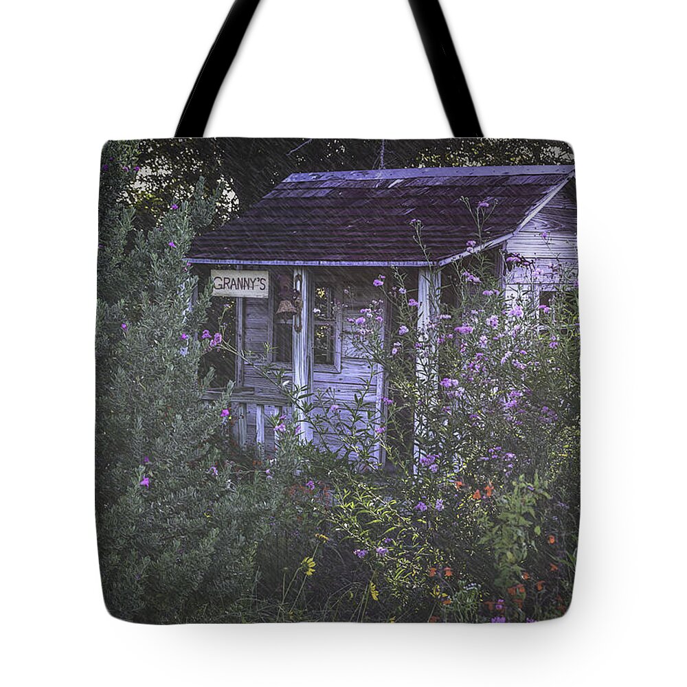 House Tote Bag featuring the photograph Granny's Garden House by Leticia Latocki