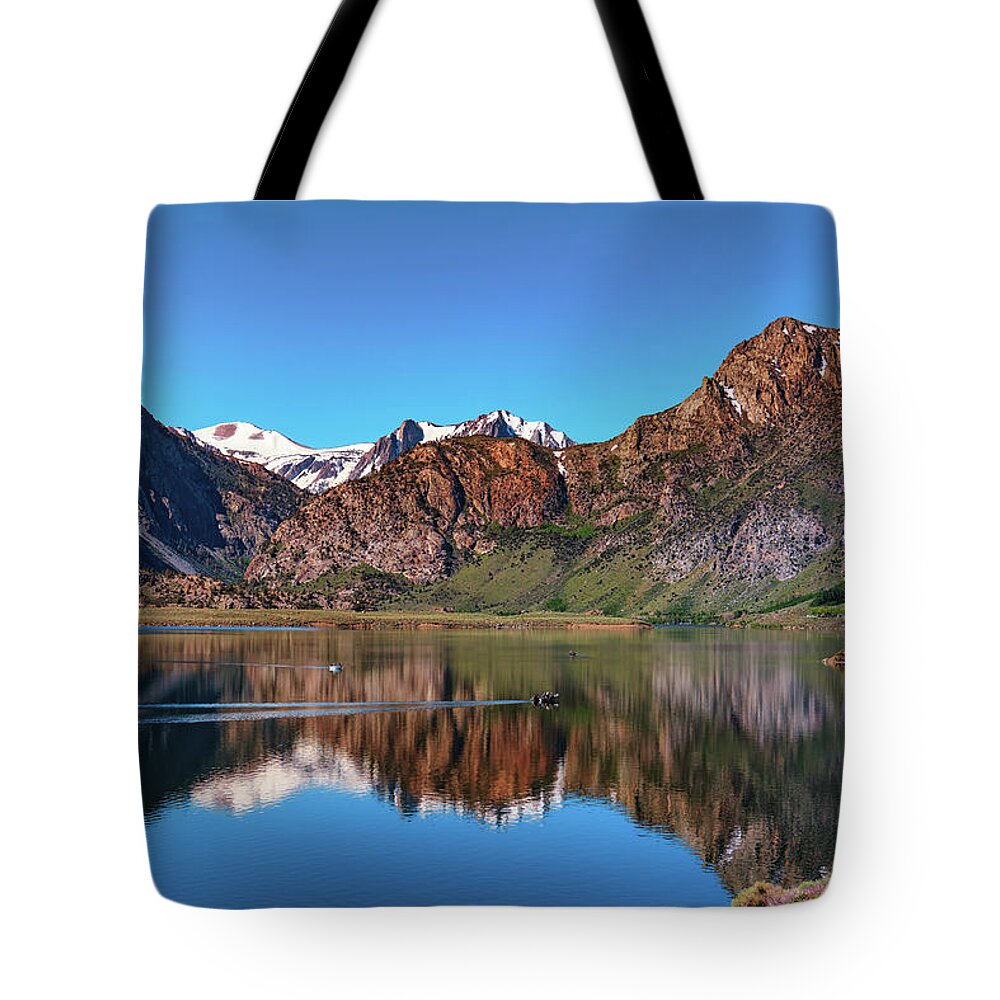Lake Tote Bag featuring the photograph Grant Lake Serenity June 2017 by Janis Knight