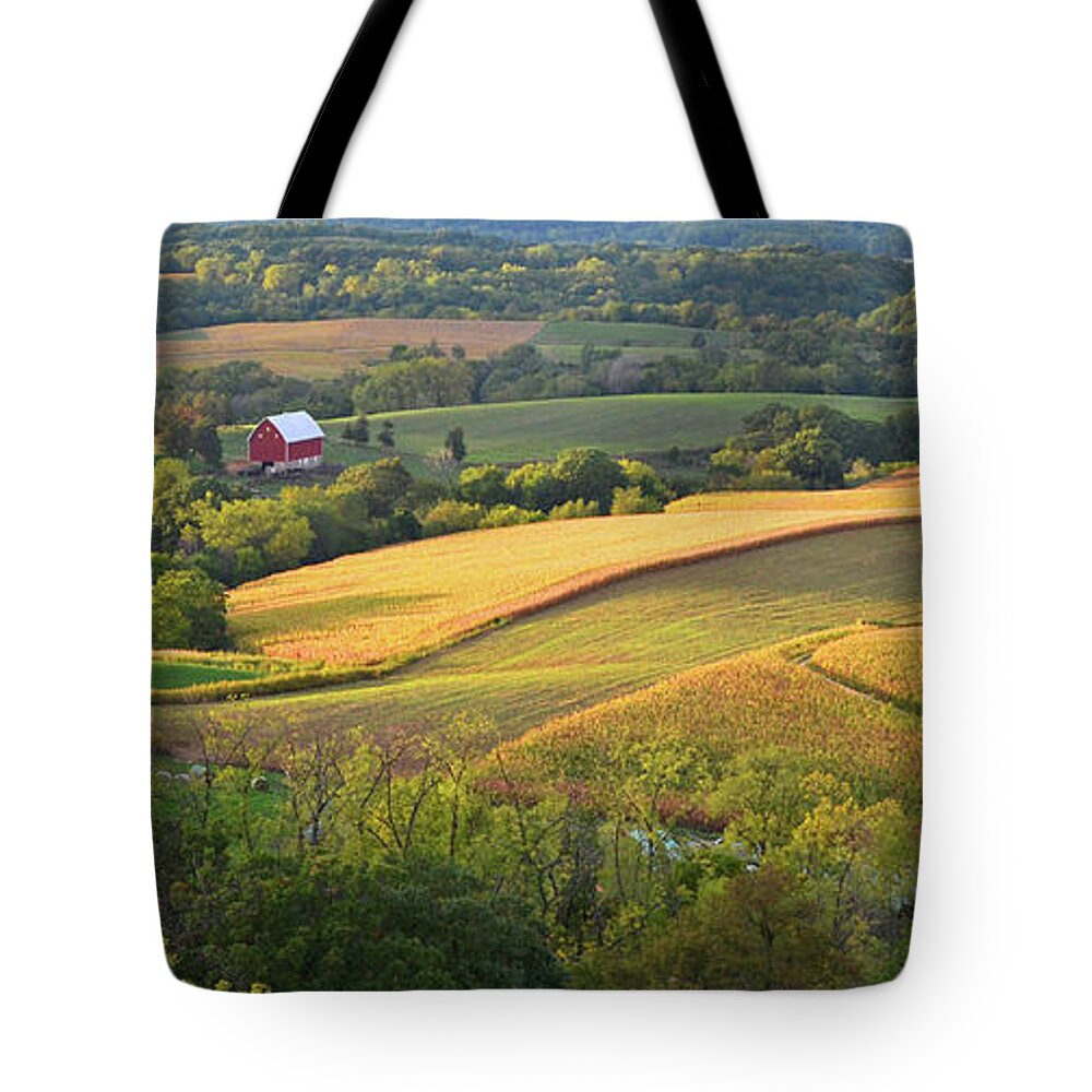 Iowa Tote Bag featuring the photograph Iowa - Grant Wood Country by Ron Long