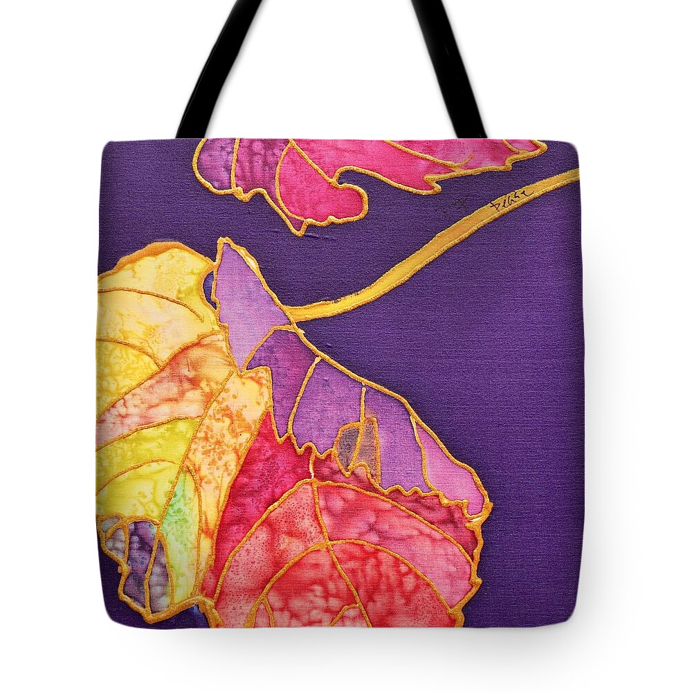  Tote Bag featuring the painting Grape Leaves by Barbara Pease