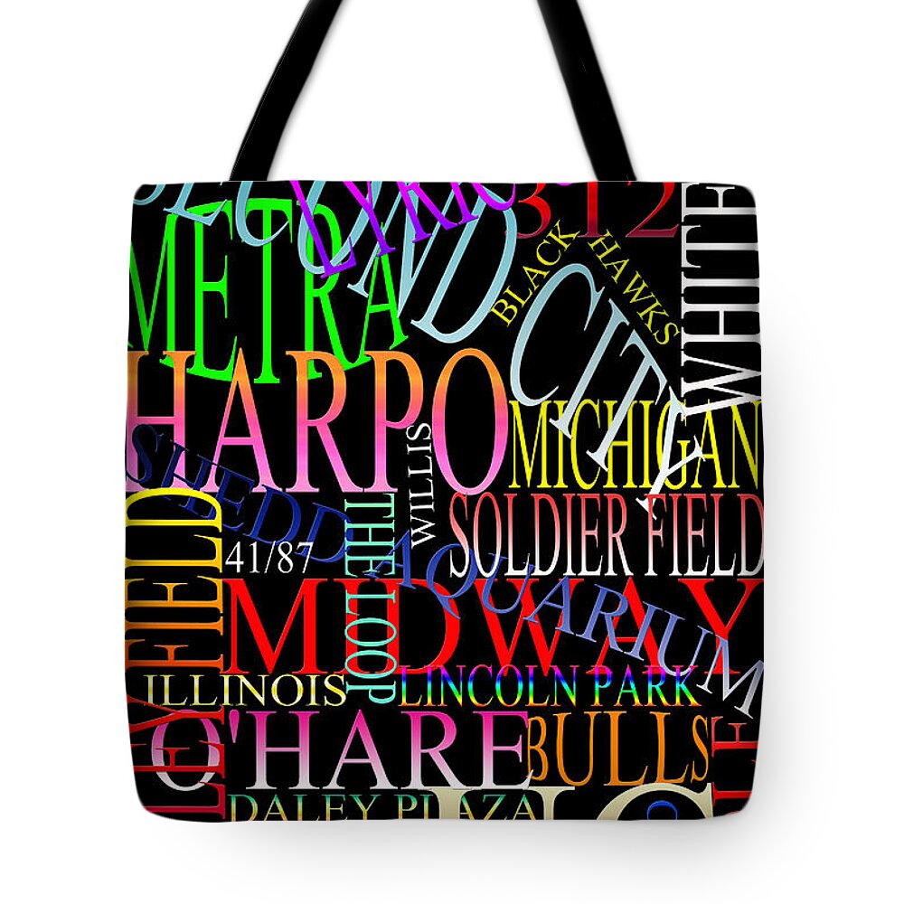 Chicago Tote Bag featuring the photograph Graphic Chicago 1 by Andrew Fare